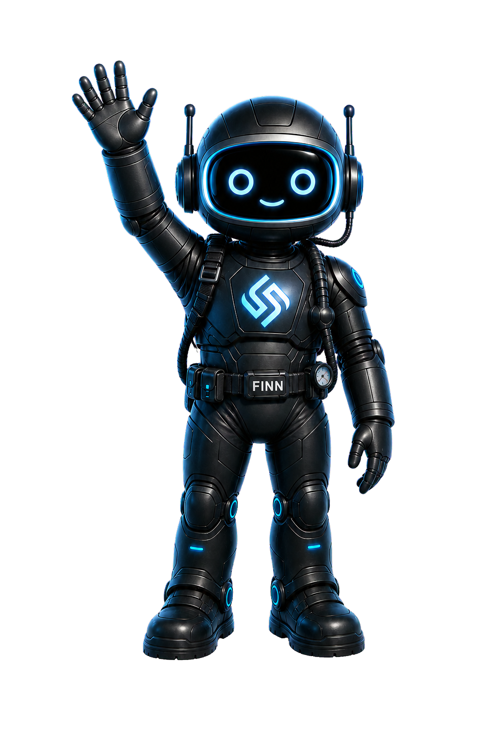 Finn AI waving hello